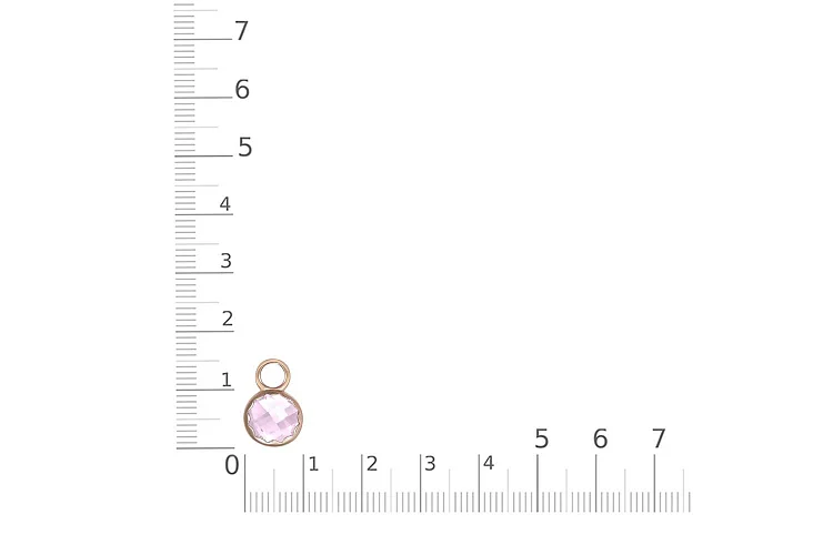 Подвеска серёг-трансформеров из красного золота с кварцем