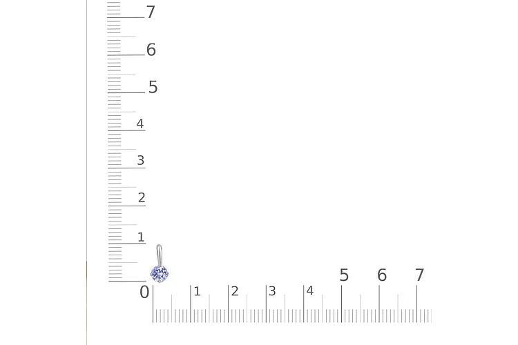 Подвеска из белого золота с танзанитом