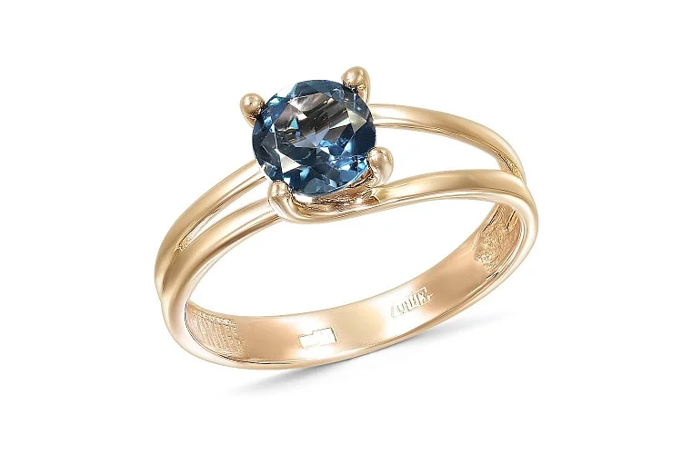Кольцо из красного золота с топазом лондон
