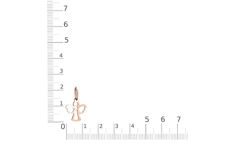 Подвеска Ангел из красного золота без вставок