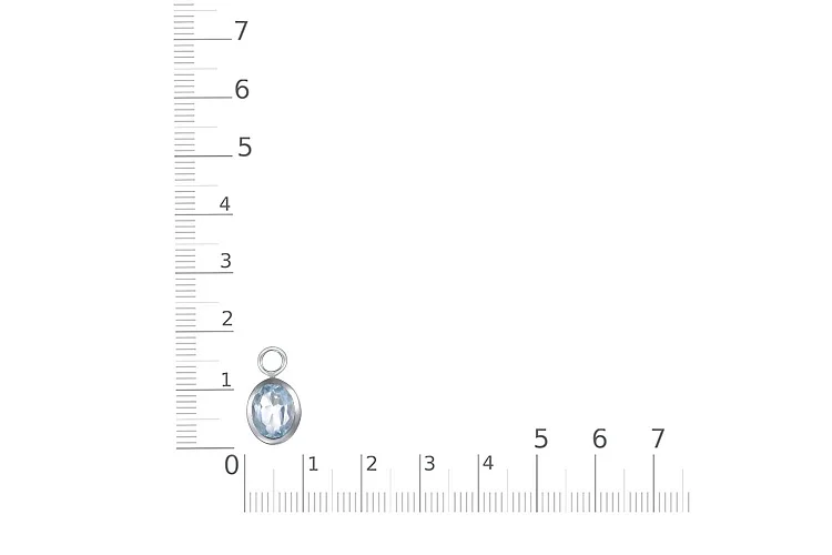 Подвеска серёг-трансформеров из белого золота с топазом sky
