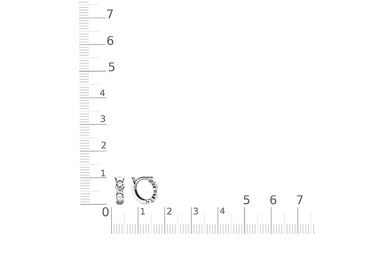 Серьги из белого золота с 4 фианитами