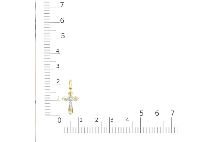 Крест из жёлтого золота без вставок