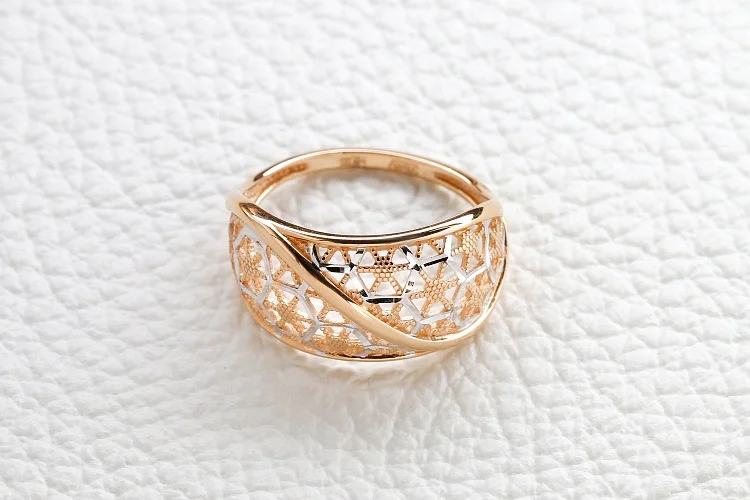 Кольцо из красного золота без вставок