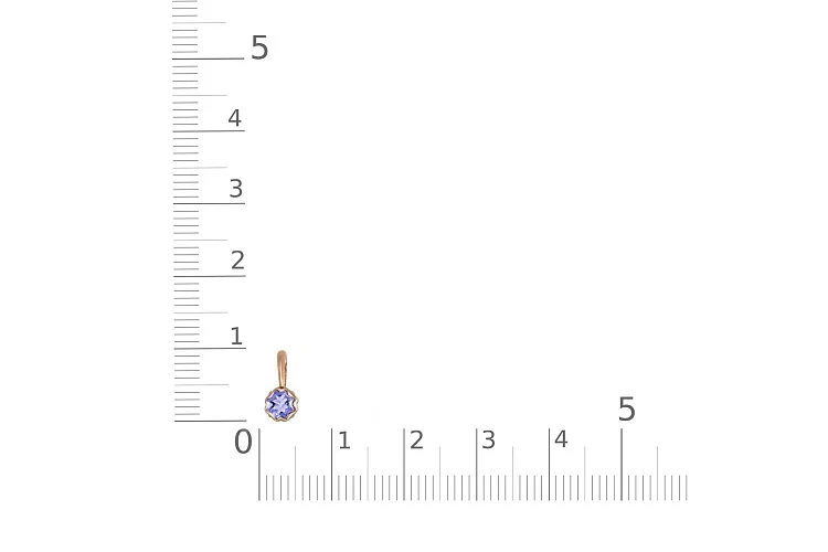 Подвеска из красного золота с танзанитом