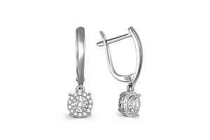 Серьги из белого золота с 30 бриллиантами