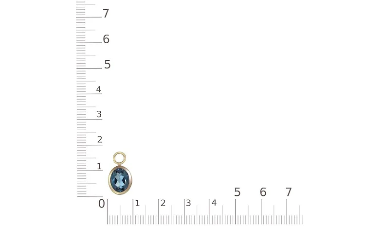 Подвеска серёг-трансформеров из жёлтого золота с топазом лондон