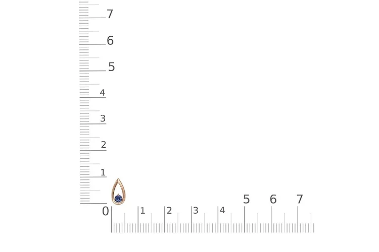 Подвеска из красного золота с сапфиром