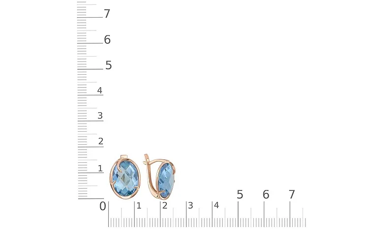 Серьги из красного золота с 2 наноситалами