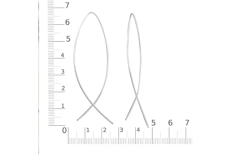 Серьги протяжки из белого золота без вставок