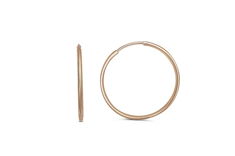 Серьги-конго из красного золота без вставок