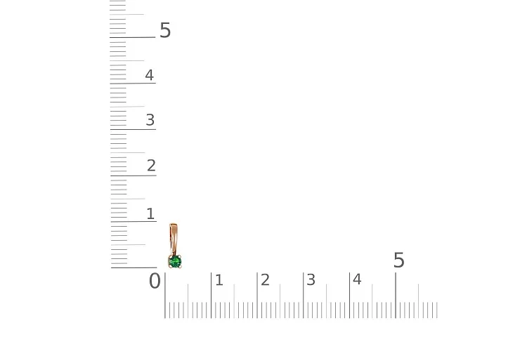 Подвеска из красного золота с изумрудом