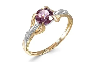 Кольцо из жёлтого золота с ситаллом