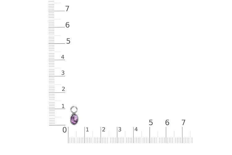 Подвеска серёг-трансформеров из белого золота с аметистом