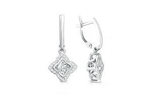 Серьги из белого золота с 42 бриллиантами