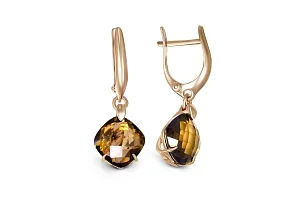 Серьги из красного золота с 2 султанитами