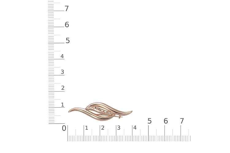 Брошь из красного золота без вставок