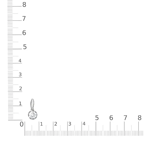 Подвеска из белого золота с фианитом