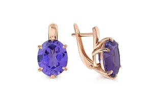 Серьги из красного золота с 2 наноситалами