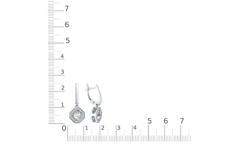 Серьги из белого золота с 42 бриллиантами