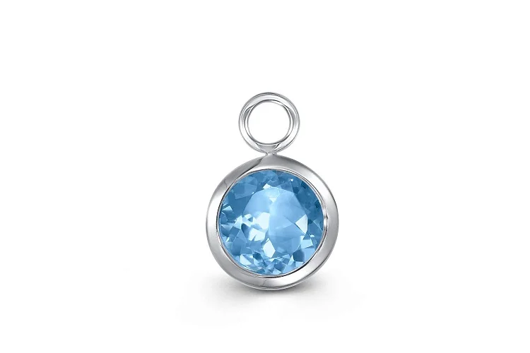Подвеска серёг-трансформеров из белого золота с топазом swiss