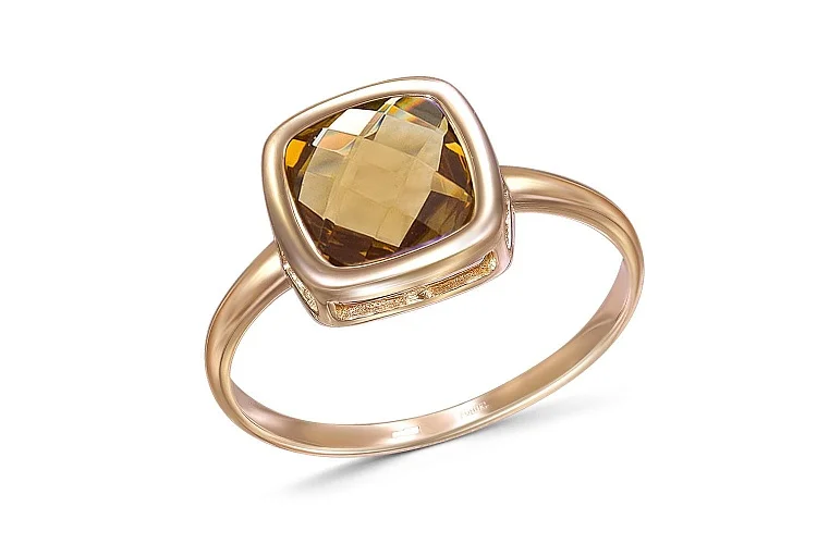 Кольцо из красного золота с султанитом