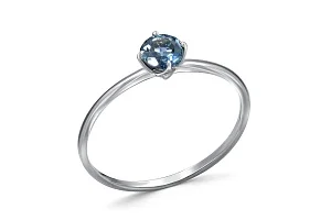 Кольцо из белого золота с топазом лондон