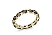 Кольцо Дорожка из жёлтого золота с 12 раухтопазами