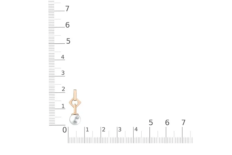Подвеска из красного золота с жемчугом