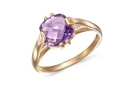 Кольцо из красного золота с аметистом