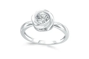 Кольцо из белого золота с бриллиантом