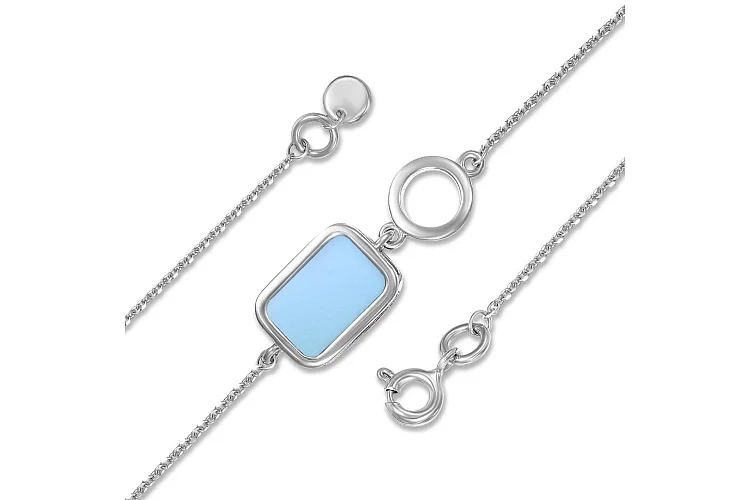 Браслет из белого золота с бирюзой