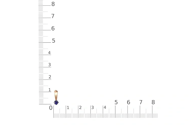 Подвеска из красного золота с сапфиром