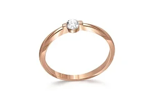 Кольцо из красного золота с бриллиантом