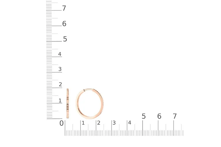 Серьги-конго из красного золота без вставок
