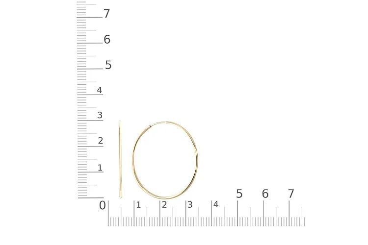 Серьги-конго из жёлтого золота без вставок
