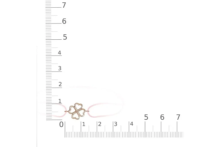 Браслет Клевер из красного золота без вставок