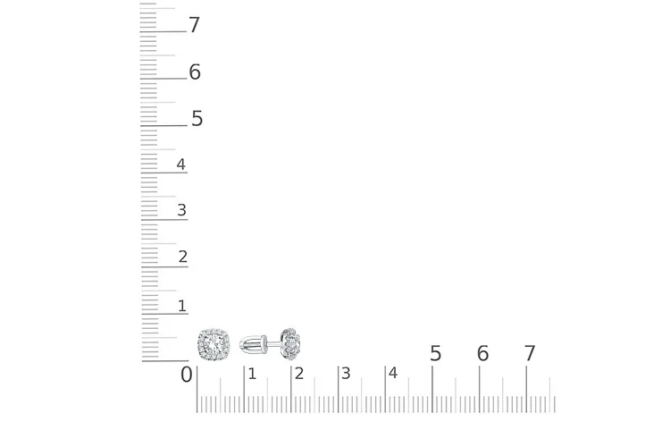 Серьги-пусеты из белого золота с 34 выращенными бриллиантами