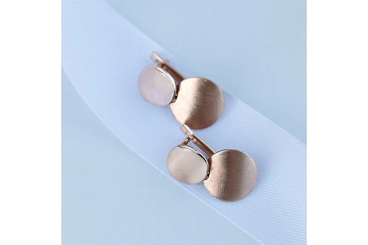 Серьги Круги из красного золота без вставок