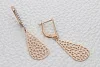 Серьги из красного золота с 24 фианитами
