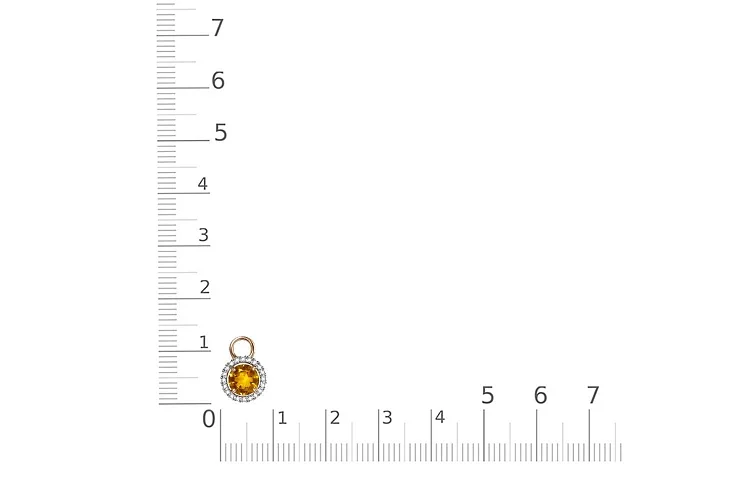 Подвеска серёг-трансформеров из красного золота с 21 фианитами