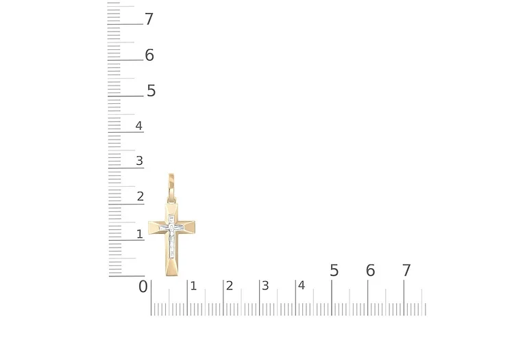 Крест из жёлтого золота без вставок