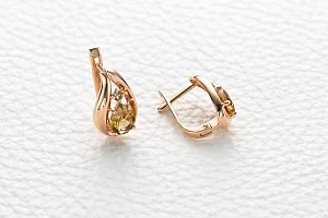 Серьги из красного золота с 4 султанитами