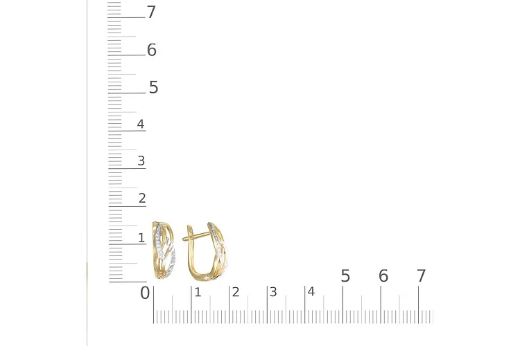 Серьги из жёлтого золота с 18 бриллиантами