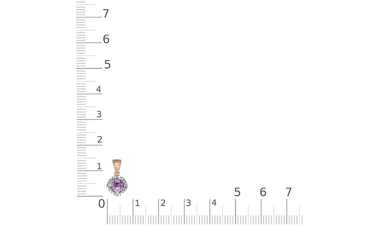 Подвеска из красного золота с аметистом