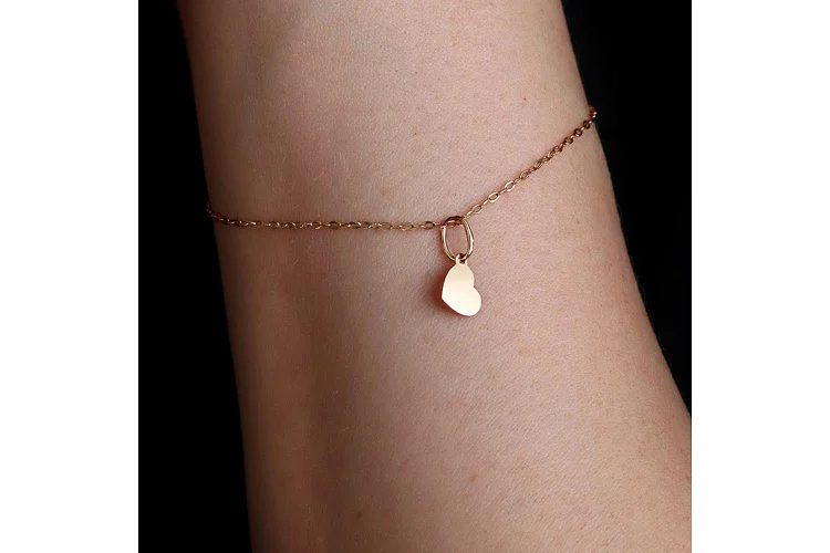 Подвеска Сердце из жёлтого золота без вставок