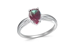 Кольцо из белого золота с александритом