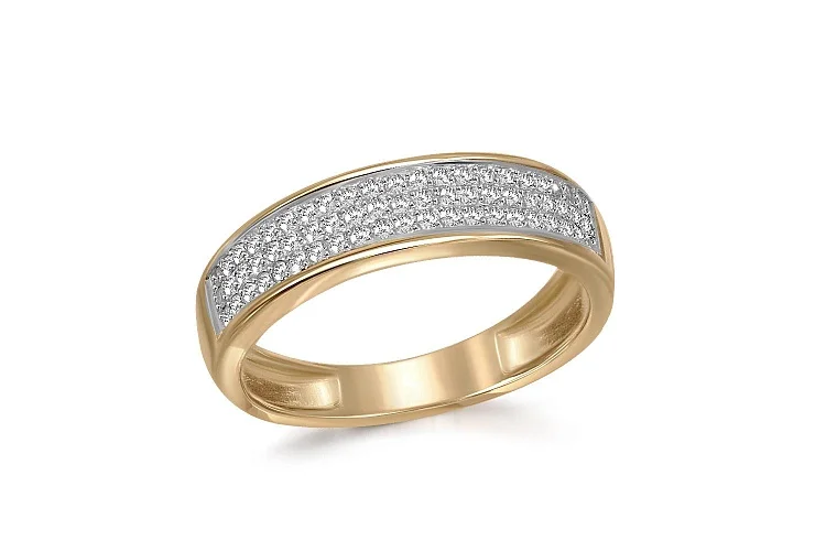 Кольцо Дорожка из жёлтого золота с 63 бриллиантами