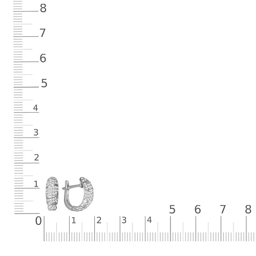Серьги из белого золота с 104 бриллиантами