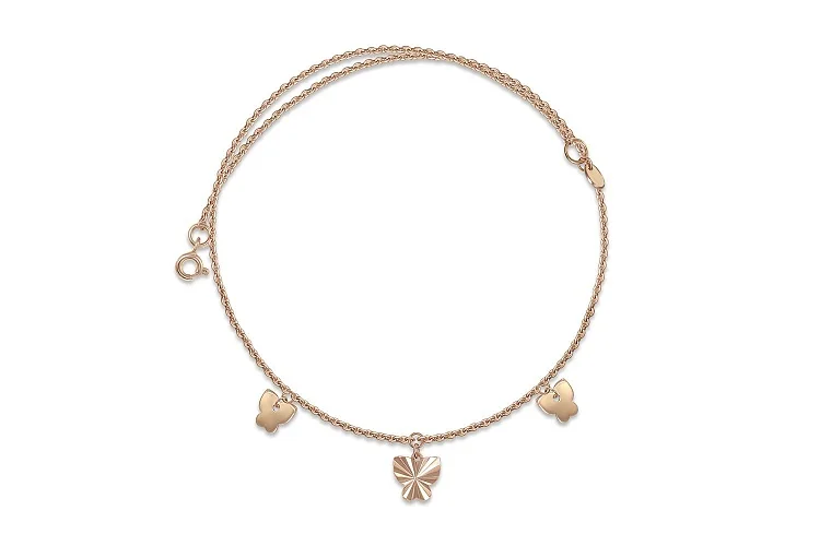 Колье Бабочка из красного золота без вставок